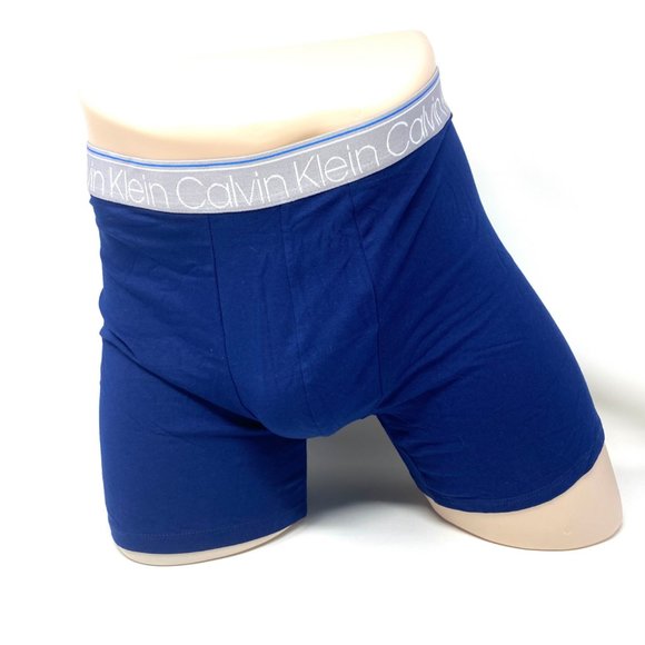 💖MEGA SALE💖Calvin Klein Classic Boxer Briefs Blue Grey 3 Pack Men's NB2730903 - Picture 3 of 8